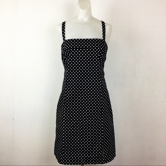 Tahari Dresses & Skirts - Tahari Black/white Polka Dot Midi Bodycon Dress